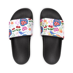 Sandals, Colorful Summer Sandals for Women, Beach Flip Flops, Boho Footwear, Tropical Vacation Shoes, Removable Straps