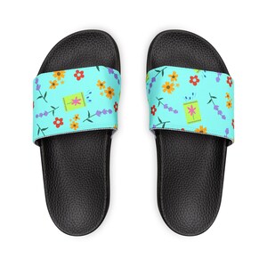 Sandals, Colorful Summer Sandals for Women, Beach Flip Flops, Boho Footwear, Tropical Vacation Shoes, Removable Straps