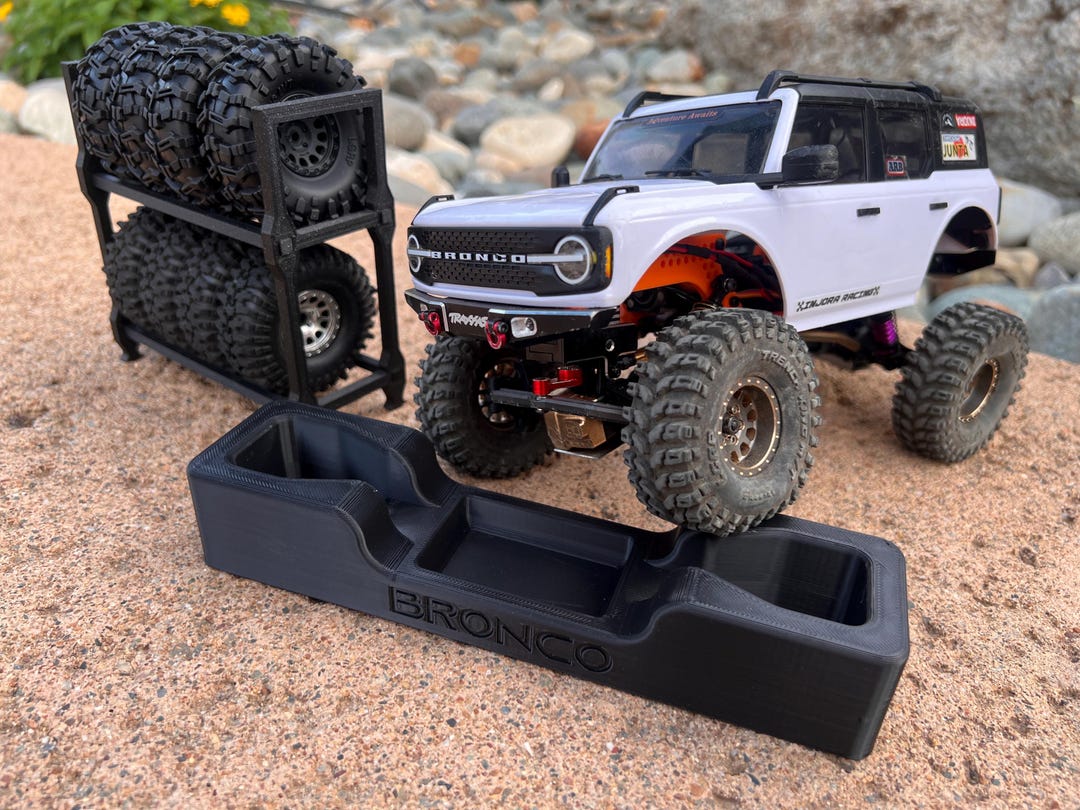 Traxis Rack 3D Printed RC Tire Rack & Truck Tool Stand for TRAXXAS Trx4m Durable ...