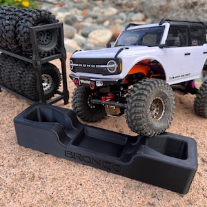 3D Printed RC Tire Rack & Truck Tool Stand For TRAXXAS Trx4M Durable ABS Accessories for Rc Crawlers