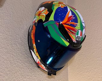 Floating Helmet Wall Mount – 3D Printed with Snap-Lock Cap