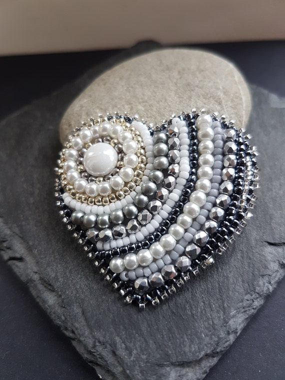 beaded brooch