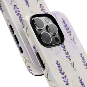 Lavender Phone Case | Watercolor Purple Botanical Floral Tough Case, Cottagecore iPhone Samsung Cover, Nature Gift for Her image 14
