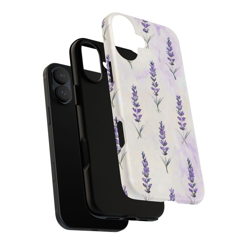 Lavender Phone Case | Watercolor Purple Botanical Floral Tough Case, Cottagecore iPhone Samsung Cover, Nature Gift for Her image 11