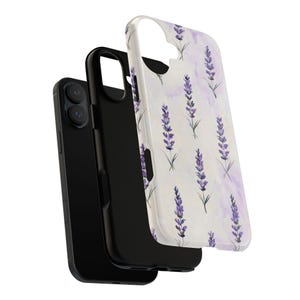 Lavender Phone Case | Watercolor Purple Botanical Floral Tough Case, Cottagecore iPhone Samsung Cover, Nature Gift for Her image 7