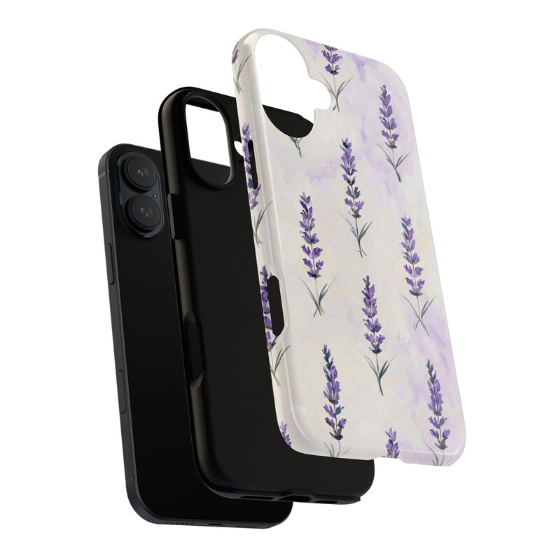 Lavender Phone Case | Watercolor Purple Botanical Floral Tough Case, Cottagecore iPhone Samsung Cover, Nature Gift for Her image 7