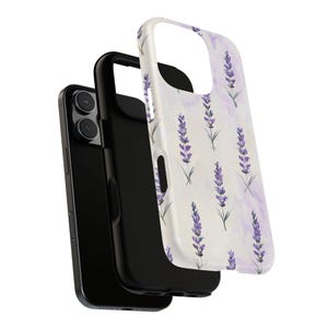 Lavender Phone Case | Watercolor Purple Botanical Floral Tough Case, Cottagecore iPhone Samsung Cover, Nature Gift for Her image 19