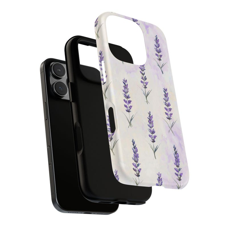 Lavender Phone Case | Watercolor Purple Botanical Floral Tough Case, Cottagecore iPhone Samsung Cover, Nature Gift for Her image 19