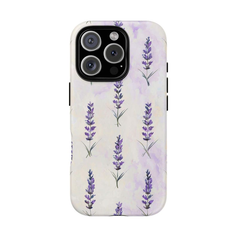 Lavender Phone Case | Watercolor Purple Botanical Floral Tough Case, Cottagecore iPhone Samsung Cover, Nature Gift for Her image 17