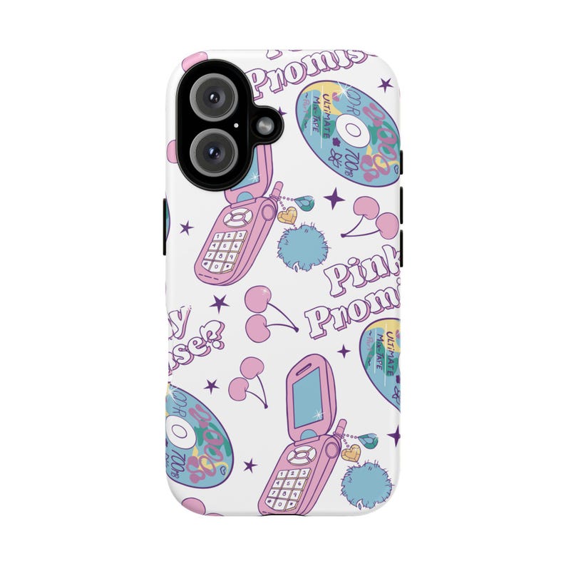 Funda plegable Y2K | Funda resistente con estampado retro de cerezas de los 2000, funda nostálgica para iPhone y Samsung, regalo para ella. imagen 6