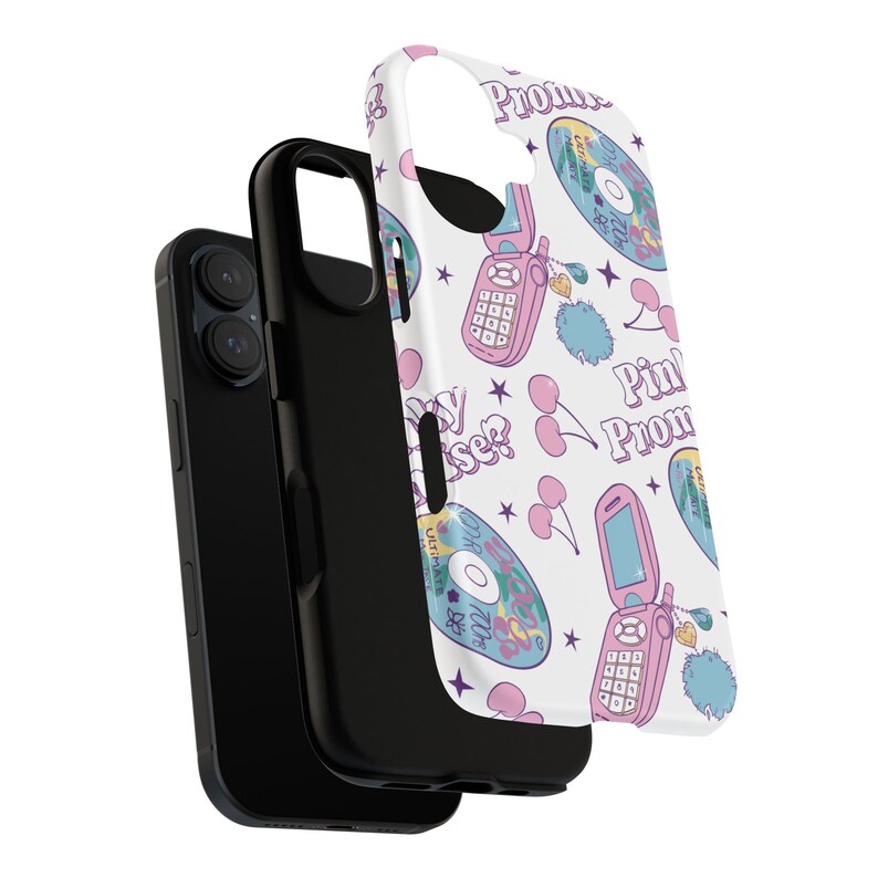 Funda plegable Y2K | Funda resistente con estampado retro de cerezas de los 2000, funda nostálgica para iPhone y Samsung, regalo para ella. imagen 8