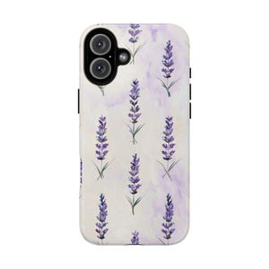 Lavender Phone Case | Watercolor Purple Botanical Floral Tough Case, Cottagecore iPhone Samsung Cover, Nature Gift for Her image 5