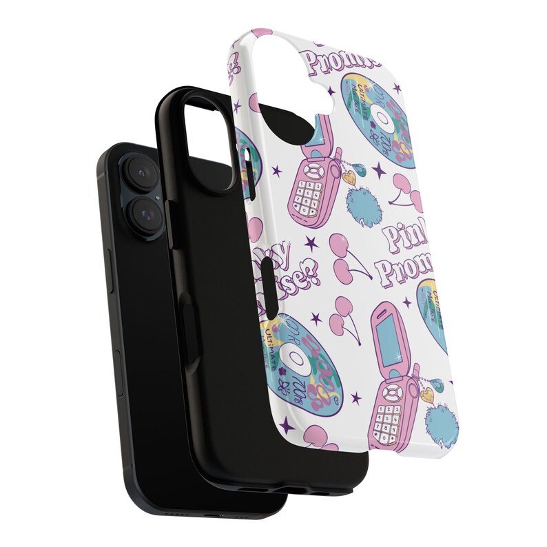 Funda plegable Y2K | Funda resistente con estampado retro de cerezas de los 2000, funda nostálgica para iPhone y Samsung, regalo para ella. imagen 4