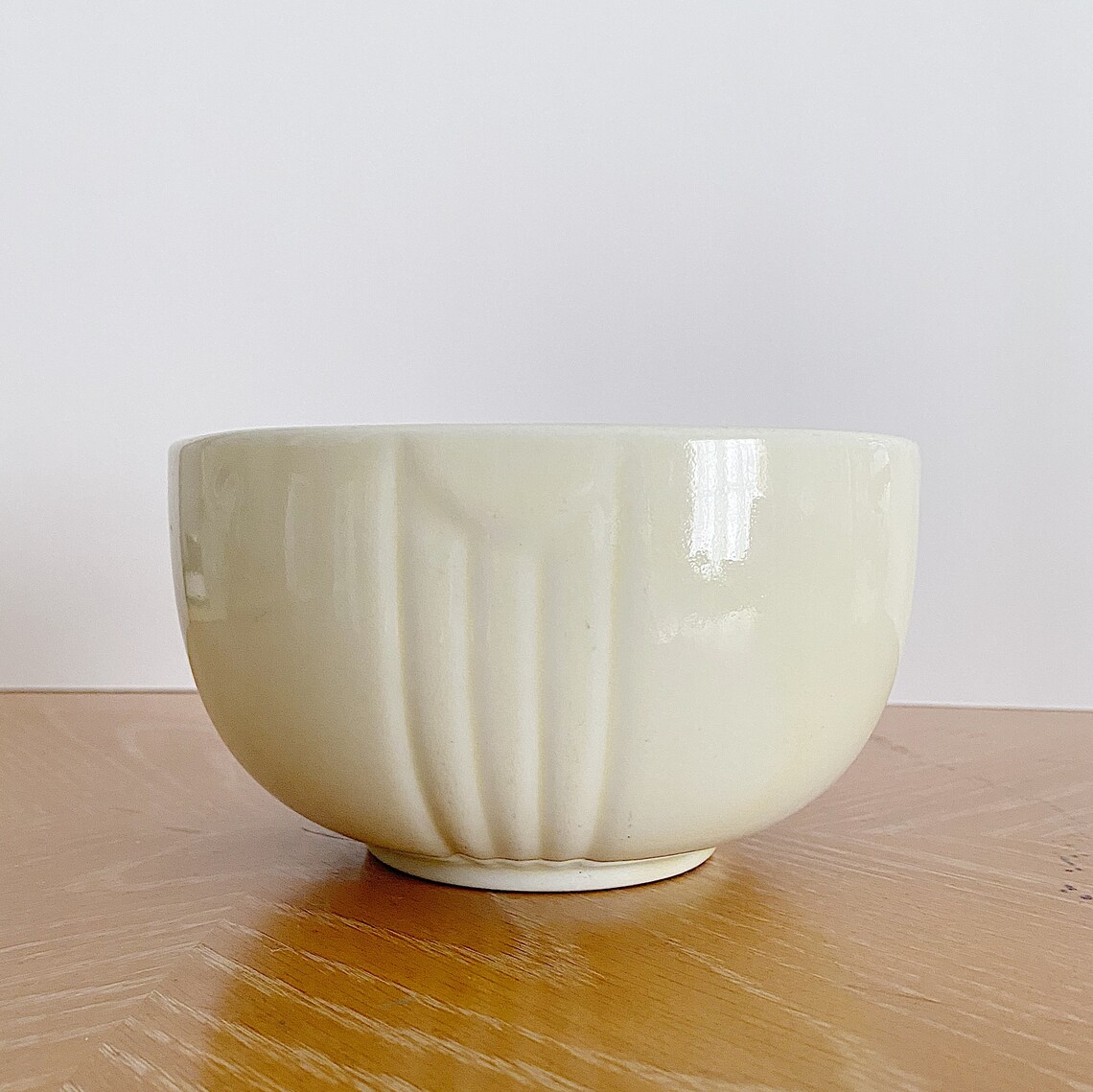 Vintage Pale Yellow Deco Hall Pottery Mixing Bowl Set of 2 | Etsy