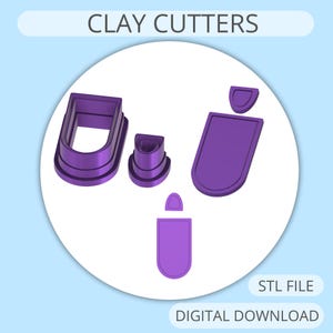 Polymer Clay Cutter / Shapes / Molds / Digital / STL FILE / 3 sizes