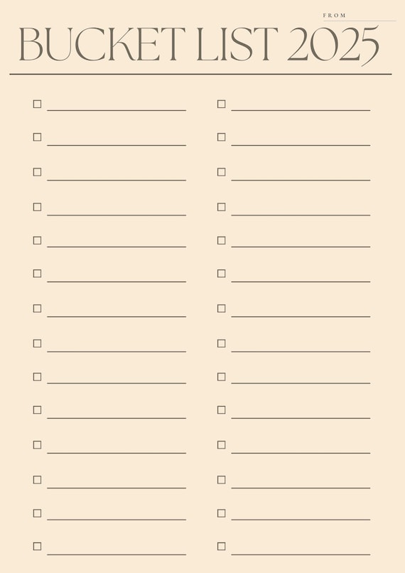 その他 MY BUCKET LIST with CHAEst 2025 Bucketlist for 2025 - Etsy