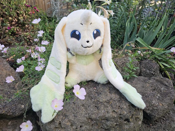 Handmade Fluffy Terriermon Digimon Plush Life-size 35cm Fan Art