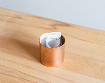 Handmade Solid Copper Desk Organizer | Minimalist Pen & Utensil Holder