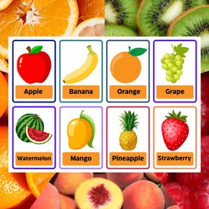 30 schede didattiche sulla frutta per bambini da 1 a 3 anni