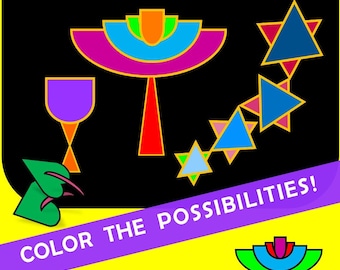 Coloring Book of original Jewish Designs - free shipping!