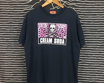 ヴィンテージ クリームソーダ パンクTシャツ - Too Fast To Live