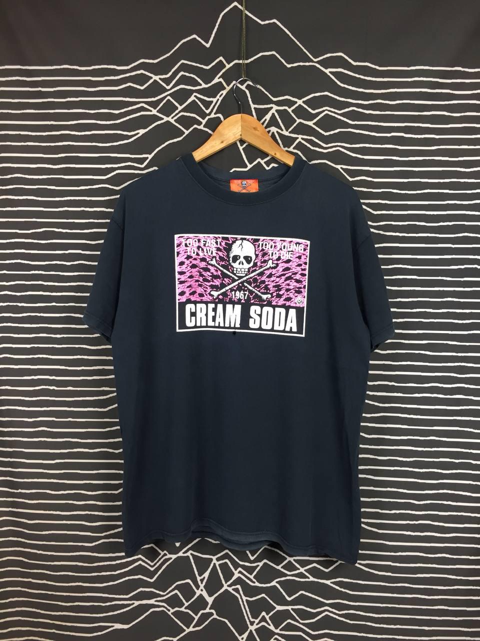 ヴィンテージ クリームソーダ パンクTシャツ - Too Fast To Live