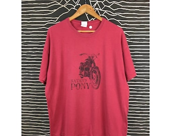 Vtg South Street Brewery Satans Pony Amber Ale Promo Tee