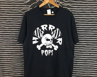 HorrorPops punkrockband Skull And Candy T-shirt met print, maat L