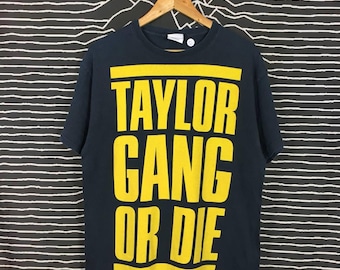 VTG Y2K Taylor Gang Or Die Wiz Khalifa Rap-T-shirt Maat L