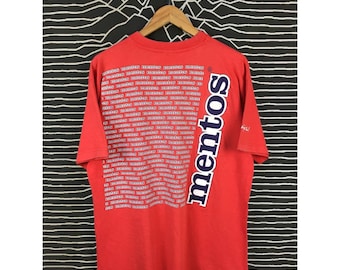 Vtg Mentos The Freshmaker Candy Corporate Promo Tee