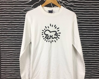 Camiseta de manga larga Pop Art de Keith Haring de Uniqlo, talla L