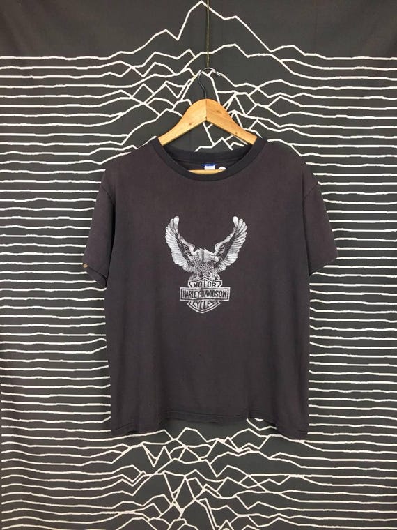 90s Harley-Davidson イーグルTシャツ Harley Davidson Vintage 90s 3D Emblem T-shirt - Bald Eagle