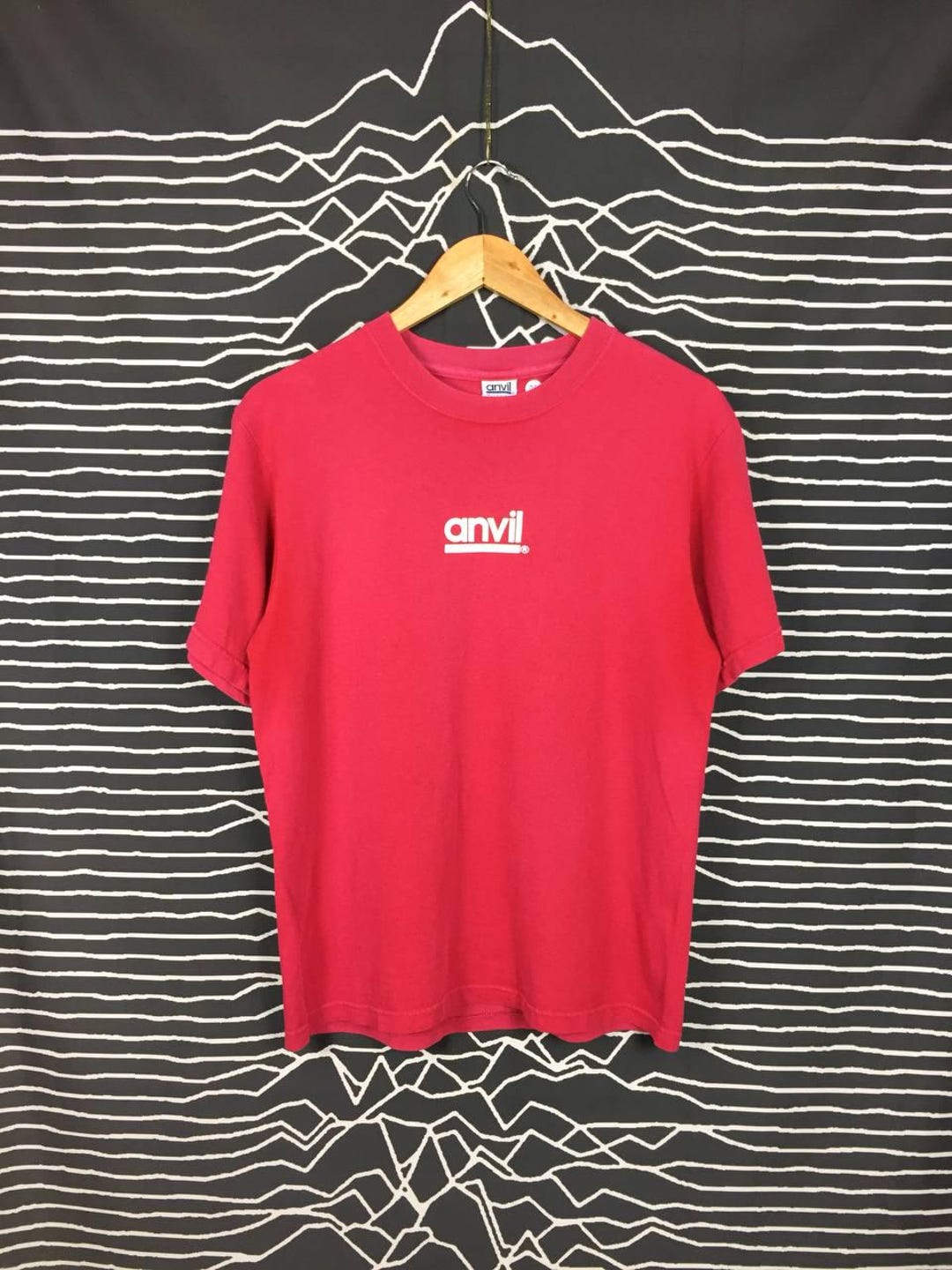 Vtg 90s Anvil Tradition Spell Out Logo Made in Usa Tee Size M - Etsy