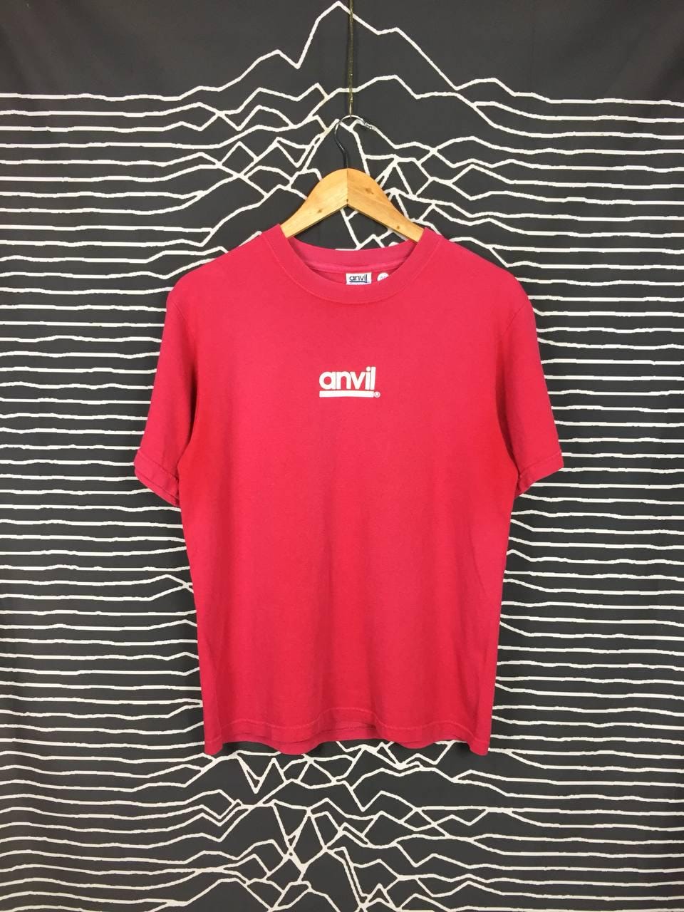 Vtg 90s Anvil Tradition Spell Out Logo Made in Usa Tee Size M - Etsy