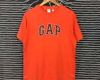 Vintage 90s Kids Youth Toddler Gap Brand Pocket T-shirt Peach Pink