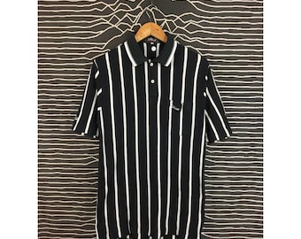 Vtg 90s Retro Titleist Golf Striped Pocket Polo Shirt