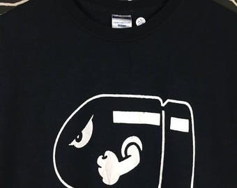 Vtg 00s Super Mario Nintendo Bullet Bill Big Logo Promo Tee Size M