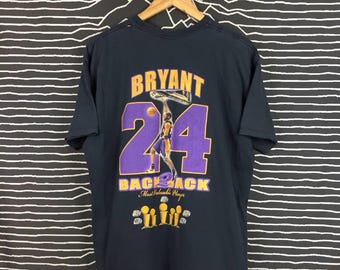 90s KOBE BRYANT Tシャツ LAKERS NBA RAP TEE Vtg LA Lakers Kobe Bryant Back to Back NBA MVP Rap Tee Size L - Etsy