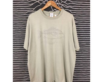 Vtg Hot Fish Bass Graphic Fishing Gorpcore Tee