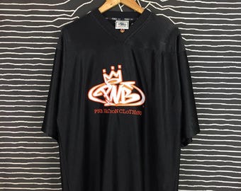 90s Y2K PNB NATION モッズコート スウェード 黒 XL VTG Y2K PNB Nation Zip Up Hoodie Mens XL All Over Print Skate