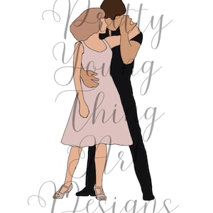 Dirty Dancing fanart-tryck, Johnny och Baby, Time of My Life (digital nedladdning)