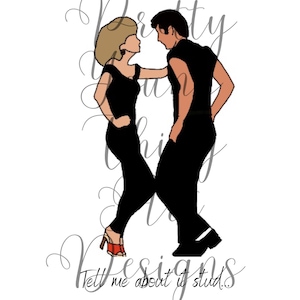 Grease Movie Fan Art Print: John Travolta & Olivia Newton John (Digital Download)