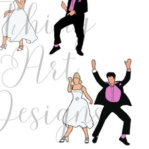 HandJive, Grease Film Fan Art, Danny Zuko, Sandy Olsen.