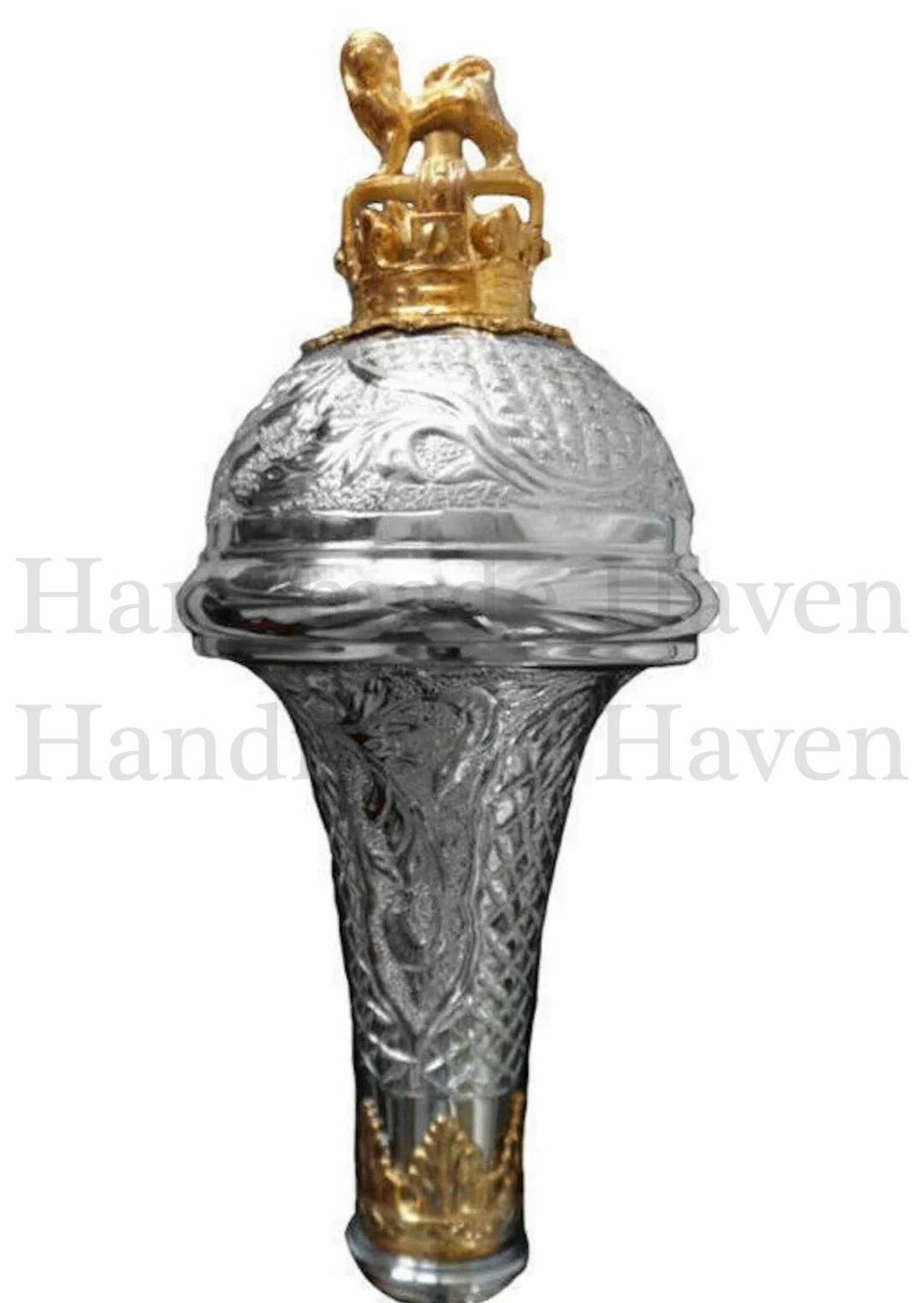 Drum Major Mace Stave & Stick Plain Head Ball Top Chrome Three Part - Etsy