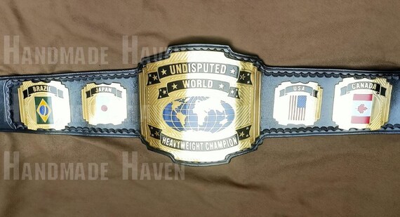 New Handmade Undisputed World Heavyweight Championship Belt 2mm and 4mm Leather Belt