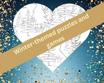 Winter Puzzles & Games for Kids: Printable Activity Pages (Digital Download)