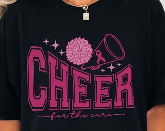Breast Cancer Awareness Cheer Fight Cancer Shirt, Breast Cancer Awareness Shirt, Pink Ribbon Tee, Cancer Survivor Gift, Pink Cure Cheer Tee