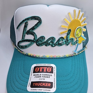 Sequin Beach Trucker Hat: Trendy Summer Accessory