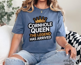 Cornhole Queen Legend T-Shirt: Funny Cornhole Party Tee