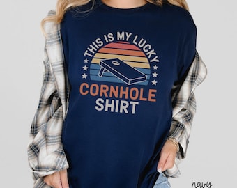 Lucky Cornhole Shirt: Funny Corn Hole Player T-shirt
